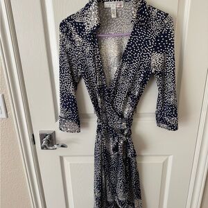 Diane Von Furstenberg Polka Dot Wrap Dress